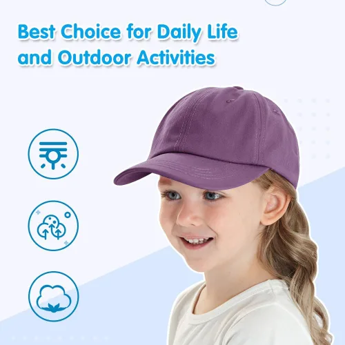 Miniatura 68 de Peecabe Gorra de béisbol para niños pequeños, unisex, de algodón, ajustable, para bebés, niños, gorra de béisbol para niñas de 1 a 5 años