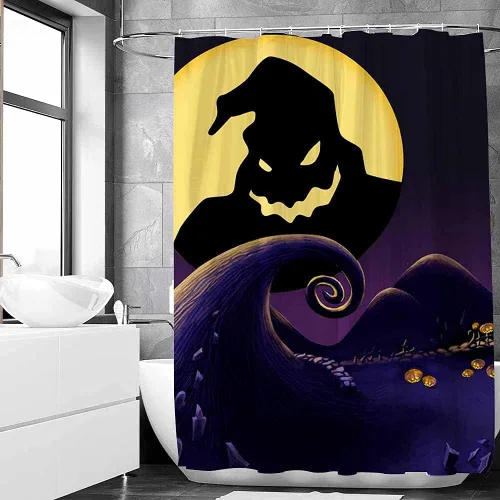 Miniatura 2 de Cortinas de ducha de Halloween de 72 x 72 pulgadas para niños, Halloween, antes de Navidad, decoración de baño de dibujos animados, decoración