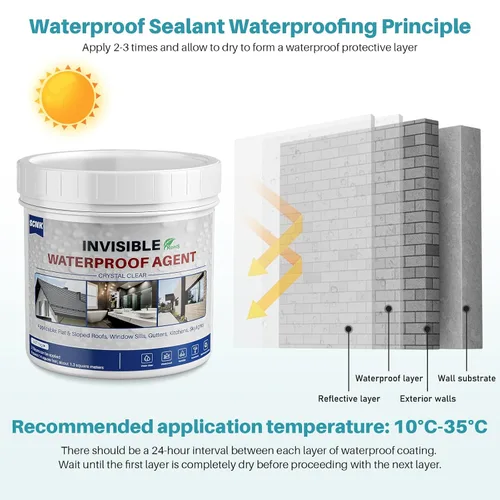 Miniatura 3 de Agente de revestimiento impermeable transparente de 35.27 oz, sellador aislante impermeable súper fuerte, sellador impermeable invisible