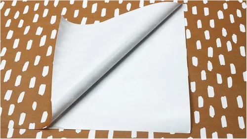 Miniatura 8 de HAOKHOME Papel tapiz para despegar y pegar, diseño de puntos modernos y bohemios, extraíble, para baño, color caramelo/blanco, papel de contacto