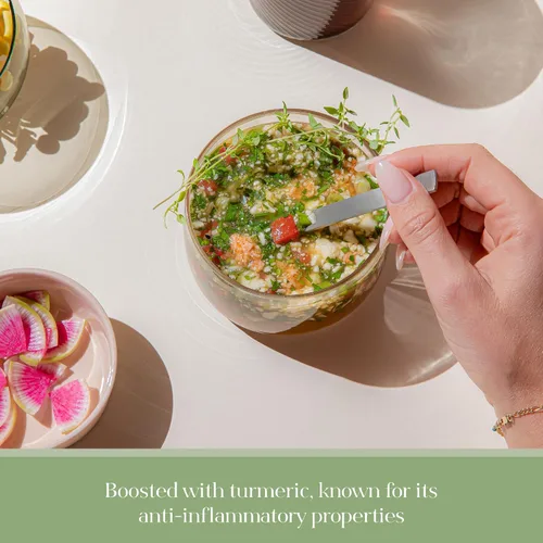 Miniatura 10 de Kroma - Caldo de verduras veganas en polvo con proteína vegetal, paquetes de viaje de 7 porciones, 4.5 onzas, mezcla de miso rojo, verduras, cúrcuma