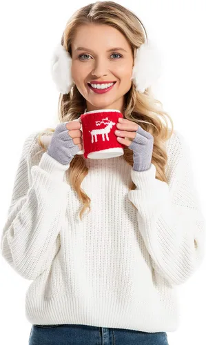 Miniatura 7 de Guantes sin dedos para mujer, guantes de medio dedo de invierno, elásticos, sin dedos, unisex