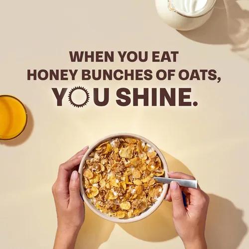 Miniatura 6 de Honey Bunches of Oats Cereal de vainilla, cereales para el desayuno con avena crujiente y racimos de granola, caja de 12 onzas