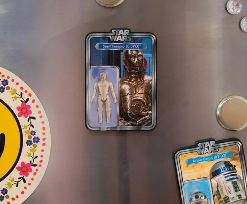 Miniatura 6 de AQUARIUS Star Wars C3PO - Figura de acción con imán para refrigerador, casillero, pizarra blanca y sala de juegos, productos y coleccionables