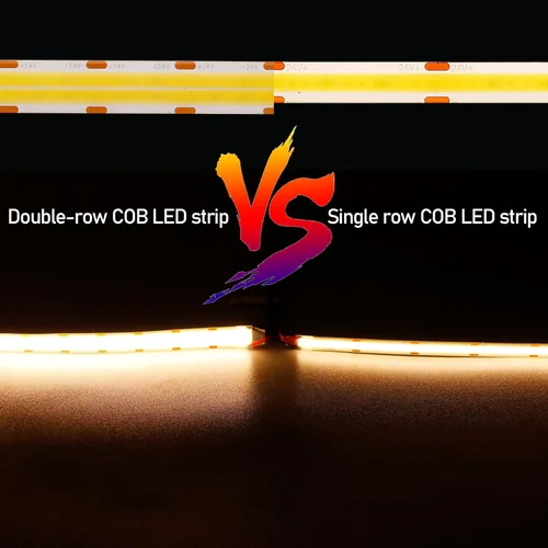 Miniatura 4 de GOMING Tira de luz LED COB de doble fila de 32.8 pies (32.8 ft) CC 24 V, blanco cálido, 3000 K, IP65, impermeable, 6000 LED, CRI 93+ 20000 lm