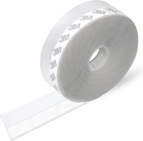 Tira de sellado de puerta, cinta de sellado de goma para adhesivo de tapón de corriente, adecuada para ventanas y puertas (16 pies, 0.984 in de
