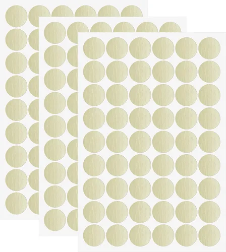 Miniatura 14 de 162 calcomanías autoadhesivas de PVC para agujeros de tornillo, 3 hojas de plástico, cubierta texturizada a prueba de polvo e impermeable, 0.827 in