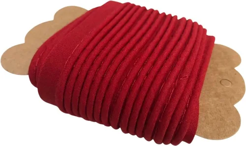 Miniatura 2 de Cinta al bies de 1/2 pulgada x 10 yardas, poliéster para costura, manualidades, cinta de encuadernación para dobladillo, costura, costura, Rojo