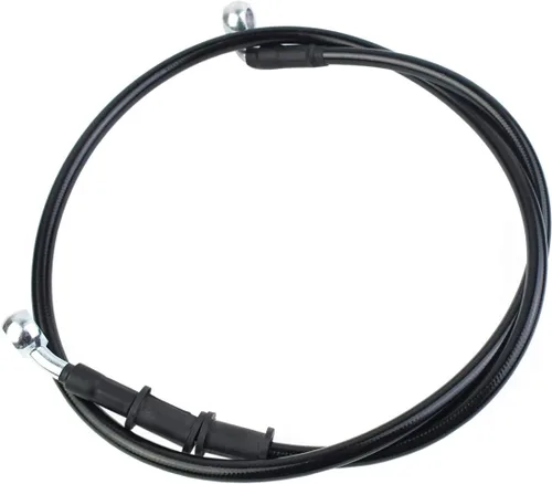 Miniatura 2 de 400-2400mm AN3 1/8pulgada 28 90 Grados M10 Manguera de Freno Hidráulico para Motocicleta de Acero Inoxidable Trenzada para ATV Moto Motocross Pit
