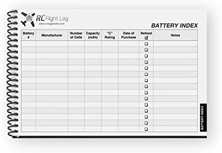 Miniatura 5 de Libro de registro de vuelo RC – Edición Deluxe – Libro de registro de aviones RC todo en uno con registro de vuelo, registro de mantenimiento