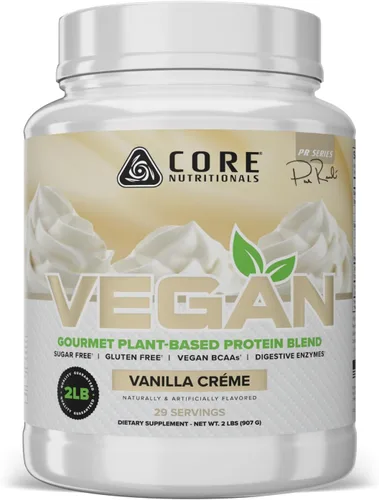 Miniatura 11 de Core Nutritionals Mezcla de proteínas veganas gourmet a base de plantas con BCAA veganos Sin lactosa, soja, azúcar y gluten 0.74 oz