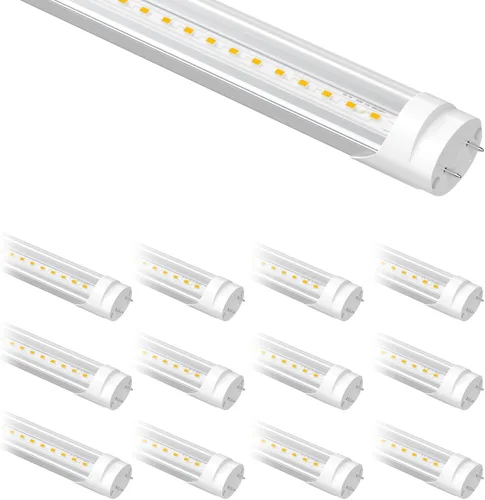 Miniatura 24 de Bombillas fluorescentes de recambio de 4 pies, bombillas LED T8 de 4 pies tipo A+B, 24W (equivalente a 65W) 3200LM, 3000K blanco cálido, tubo de 48