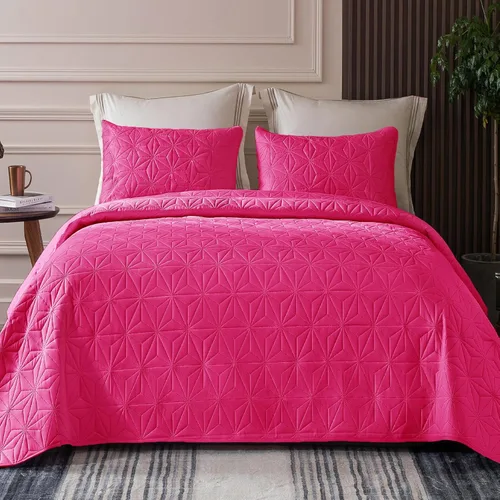 Miniatura 12 de Whale Flotilla - Juego de ropa de cama King, colchas suaves color beige brillante para cama King, tamaño King para todas las estaciones, 3 piezas