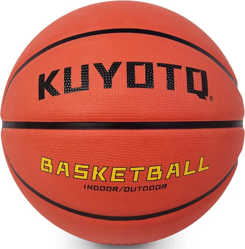 Miniatura 18 de KUYOTQ - Baloncesto para niños, jóvenes y adultos, tamaño 3/4/5/6/7 (22/25.5/27.5/28.5/29.5"), baloncesto premium de goma o cuero sintético