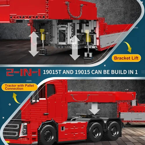 Miniatura 2 de Mould King Kits de bloques de construcción de modelo de tractor y camión, set de bloques de construcción MOC 19015 para construir, regalo