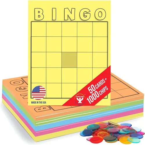 Miniatura 8 de Hygloss Productos Tarjetas de bingo en blanco para escribir - Paquete de 36 hojas de bingo de tamaño grande desechables - Actividades para aulas