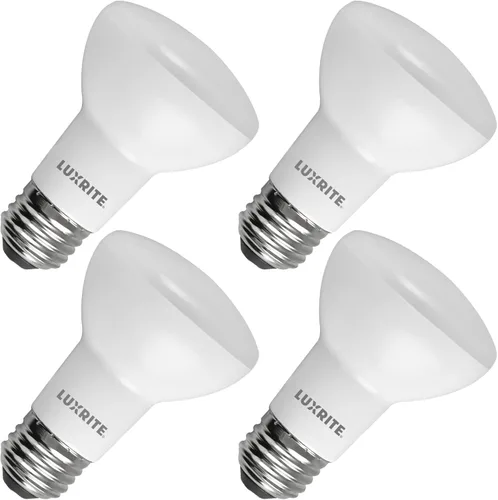LUXRITE foco LED BR20, equivalente a 45 W, 3500 K luz blanca natural, regulable, 460 lúmenes, foco LED inundante R20 de 6.5 W, Energy Star, a prueba