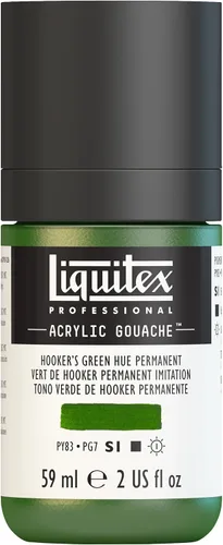 Miniatura 51 de Liquitex Professional - Gouache acrílico profesional, botella de 2 onzas (59 ml), blanco titanio