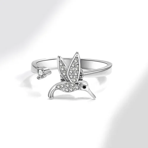 Miniatura 89 de Anillo de plata de ley 925, minimalista, ajustable, hecho a mano, para mujeres y niñas