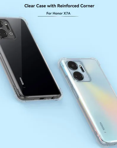 Miniatura 2 de USTIYA Funda para Honor X7A Clear TPU Cuatro Esquinas Cubierta Protectora Transparente Suave