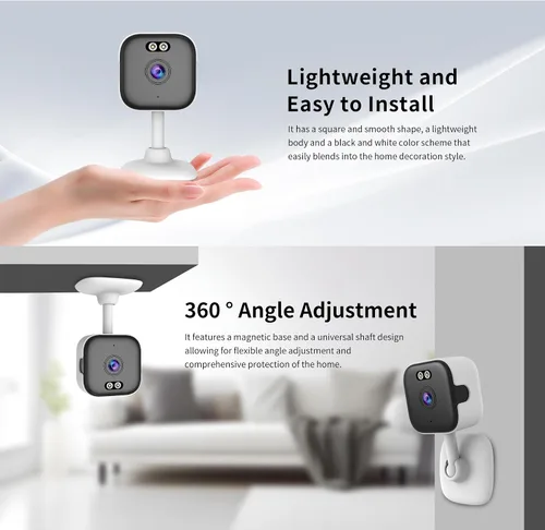 Miniatura 6 de EVERSECU Cámara WiFi con cable de 5 Ghz 2K, cámaras de seguridad para el hogar de interiores para bebé/anciano/perro/mascota con aplicación