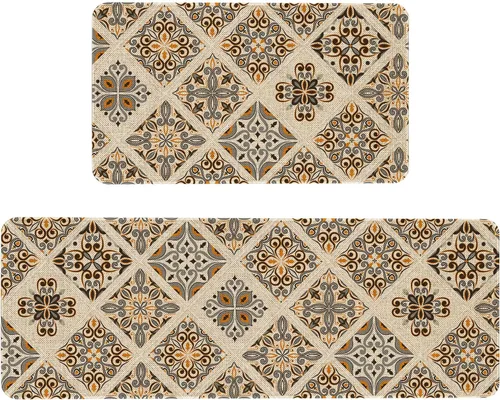 Miniatura 39 de Mloabuc® Tapete decorativo de flores, tapetes de cocina de arpillera de arpillera para mujer, accesorios de cocina para exteriores, 17 x 30 pulgadas