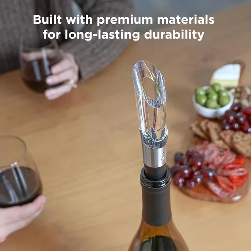 Miniatura 7 de Rabbit W6127 Aireador y vertedor de vino, diseño transparente y acero inoxidable, fácil de usar para mejorar el sabor del vino y un vertido suave