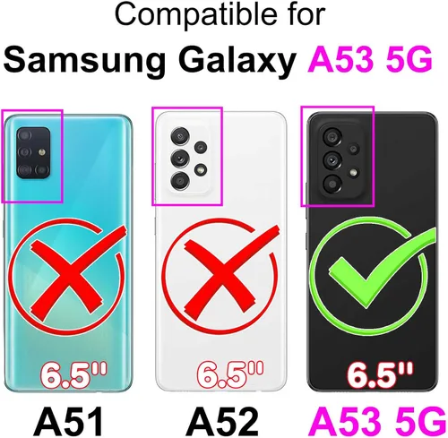 Miniatura 2 de Funda tipo cartera para Samsung Galaxy A53 5G, con función de soporte, para mujeres y hombres, funda de piel sintética para Samsung Galaxy A53 5G