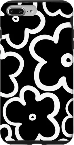 Miniatura 12 de Cute Flower Pattern Large Wildflower Black and White Floral Case for iPhone 17