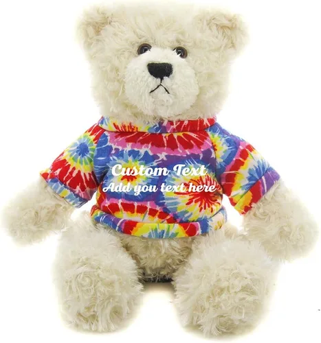 Miniatura 5 de Plushland Oso de peluche Brandon crema de 12 pulgadas, regalo personalizado para el día de la madre, San Valentín, graduación, cumpleaños