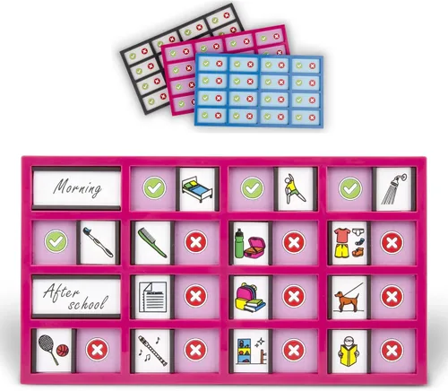 Miniatura 7 de Tabla de lista de verificación personalizable, rastreador de hábitos y tabla de tareas para niños y adultos. Mantente organizado con rutinas