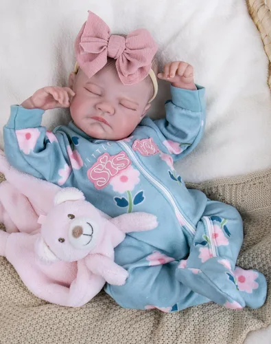 Aori Muñecas Reborn de bebé realistas de 20 pulgadas, muñeca recién nacida de niña durmiendo ultra realista con cuerpo ponderado y muñeca de vinilo