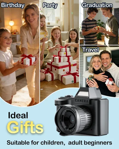 Miniatura 7 de Mini cámara digital, cámara portátil 1080P para fotografía con tarjeta SD de 8 GB, cadena de clip para tarjeta de llave para adolescentes