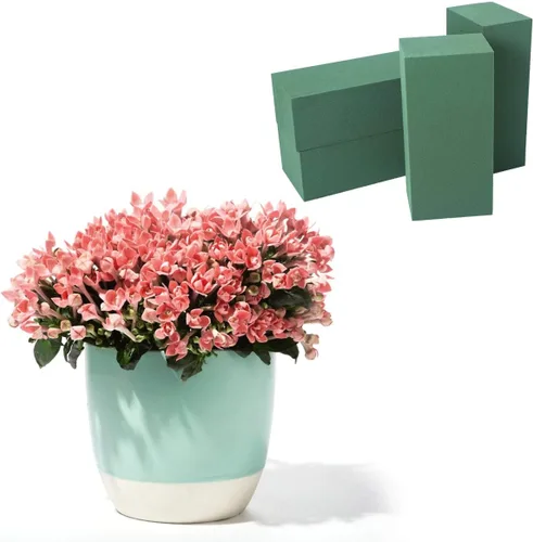 Miniatura 6 de 6 bloques de espuma floral, 9 pulgadas de largo x 4.2 pulgadas de ancho x 1.9 pulgadas de alto, ladrillos verdes de espuma de flores para arreglos