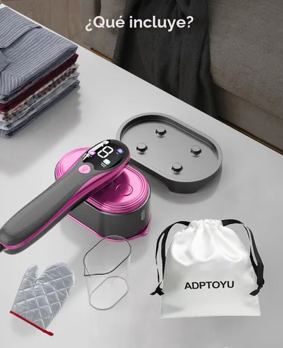 Miniatura 7 de Vaporizador y plancha 2 en 1 para ropa, vaporizador portátil de mano para ropa con pantalla LED, panel de cerámica grande, plancha de vapor
