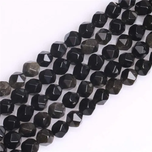 Miniatura 8 de JOE FOREMAN Cuentas de obsidiana dorada de 0.315 pulgadas para hacer joyas, piedras preciosas naturales semipreciosas, redondas de 15 pulgadas Liso