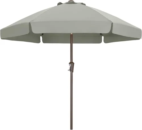 ABCCANOPY - Sombrilla de patio de 7.5 pies con borde festoneado, sombrilla de mesa de exterior con inclinación y manivela, sombrilla de terraza de