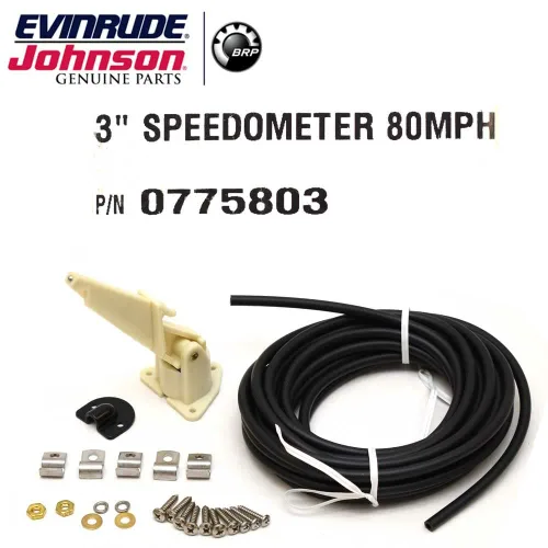Miniatura 3 de Evinrude Johnson - Medidor de velocímetro para barco 0775803 BRP 80 MPH