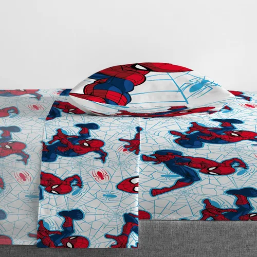 Miniatura 4 de Jay Franco Marvel Spiderman Webtastic - Juego de ropa de cama de 4 piezas para niños pequeños, juego de cama de microfibra súper suave, incluye