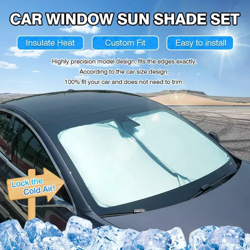 T TGBROS Parasol para parabrisas para Honda Civic 2022-2025 2026, parasol grueso con bloqueo UV y opaca, para privacidad, plegables, 8 accesorios