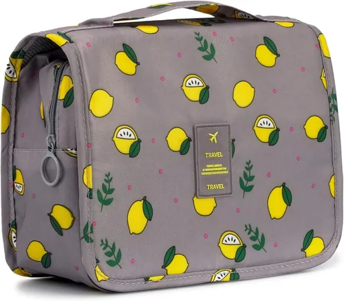 Miniatura 33 de L&FY Neceser portátil multifuncional para viaje, estuche de maquillaje y cosméticos, organizador de artículos de aseo, A-Negro