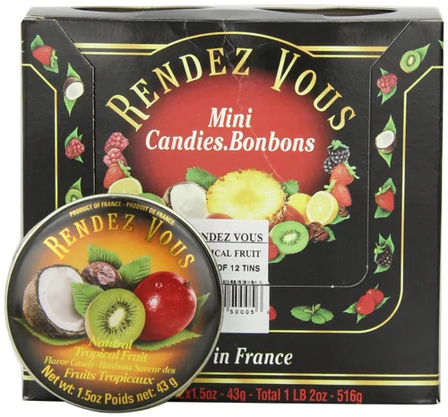 Miniatura 5 de Rendez Vous, Mini caramelos franceses, limón agrio, 1.5 onzas (paquete de 12)