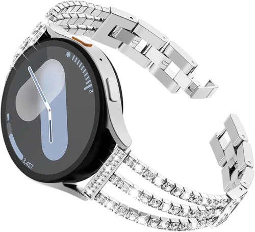 Miniatura 14 de FULLIFE Compatible with Samsung Galaxy Watch 7 6 5 4 FE Band 40mm 44mm for Women, Jewelry Metal Wristband Strap for Galaxy Watch 6 Classic 4 Classic