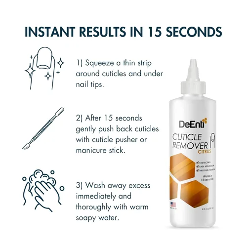 Miniatura 2 de DeEnti - Paquete de Mantenimiento de Cutículas, Incluye Removedor de Cutículas con Aroma Cítrico, Aceite para Cutículas de Uñas, y Herramienta