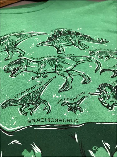 Miniatura 5 de Dinosaur Species Camiseta con cuello en V para fiesta de cumpleaños de Dino Mom para mujer