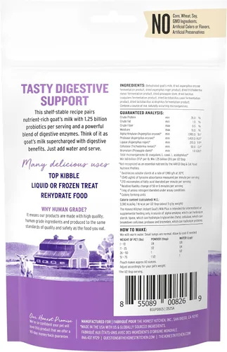 Miniatura 2 de The Honest Kitchen Leche de Cabra Instantánea de Calidad Humana con Probióticos para Perros y Gatos, 5.2 Onzas