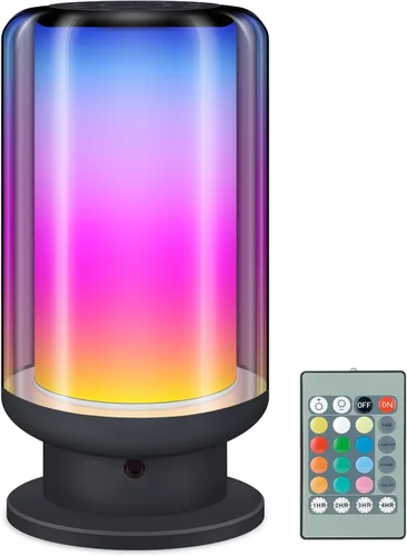 Miniatura 8 de Lámparas de mesa LED que cambian de color, lámpara de noche regulable con control remoto, lámpara de escritorio para dormitorio, para sala de estar
