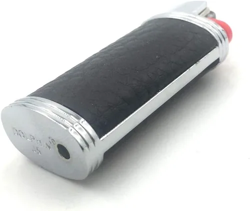 Miniatura 5 de Funda de cuero de metal para encendedor BIC Mini J5 Negro