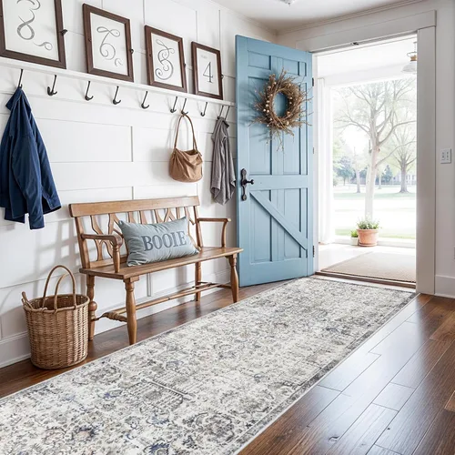 Miniatura 2 de Alfombra de Pasillo Lavable - Alfombras de Cocina de 2'6"x12' con Respaldo Antideslizante, Alfombras de Casa de Campo para Interiores para Sala