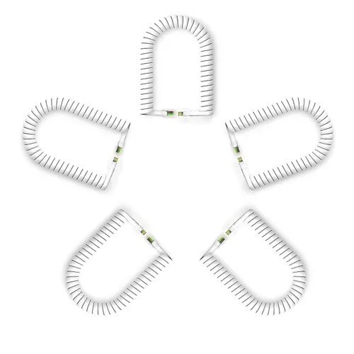 Cable para teléfono celular, paquete de 5 unidades de 6.5 pies sin enrollar/1 pie en espiral para teléfono fijo cable 4P4C, accesorio de teléfono